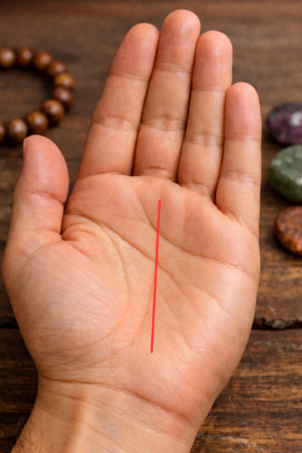 Fate line in palmistry
