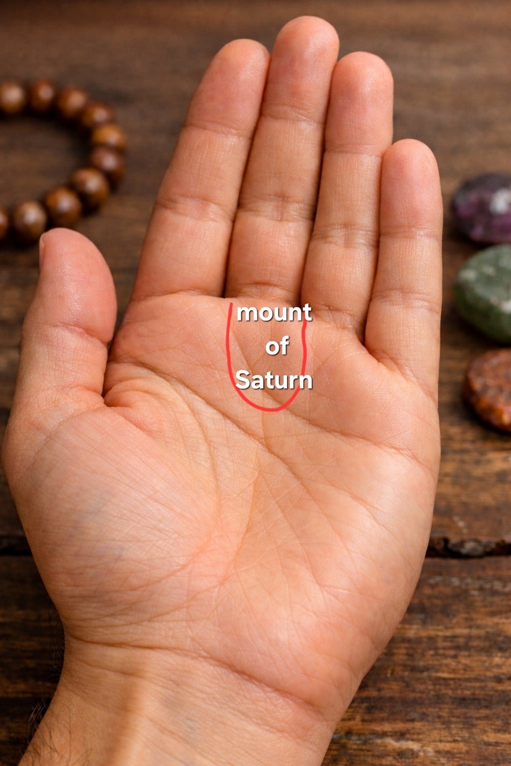 Mount of Saturn palmistry